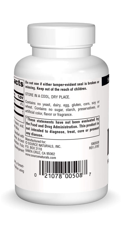 Source Naturals PABA 100 mg Dietary Supplement – 250 Tablets