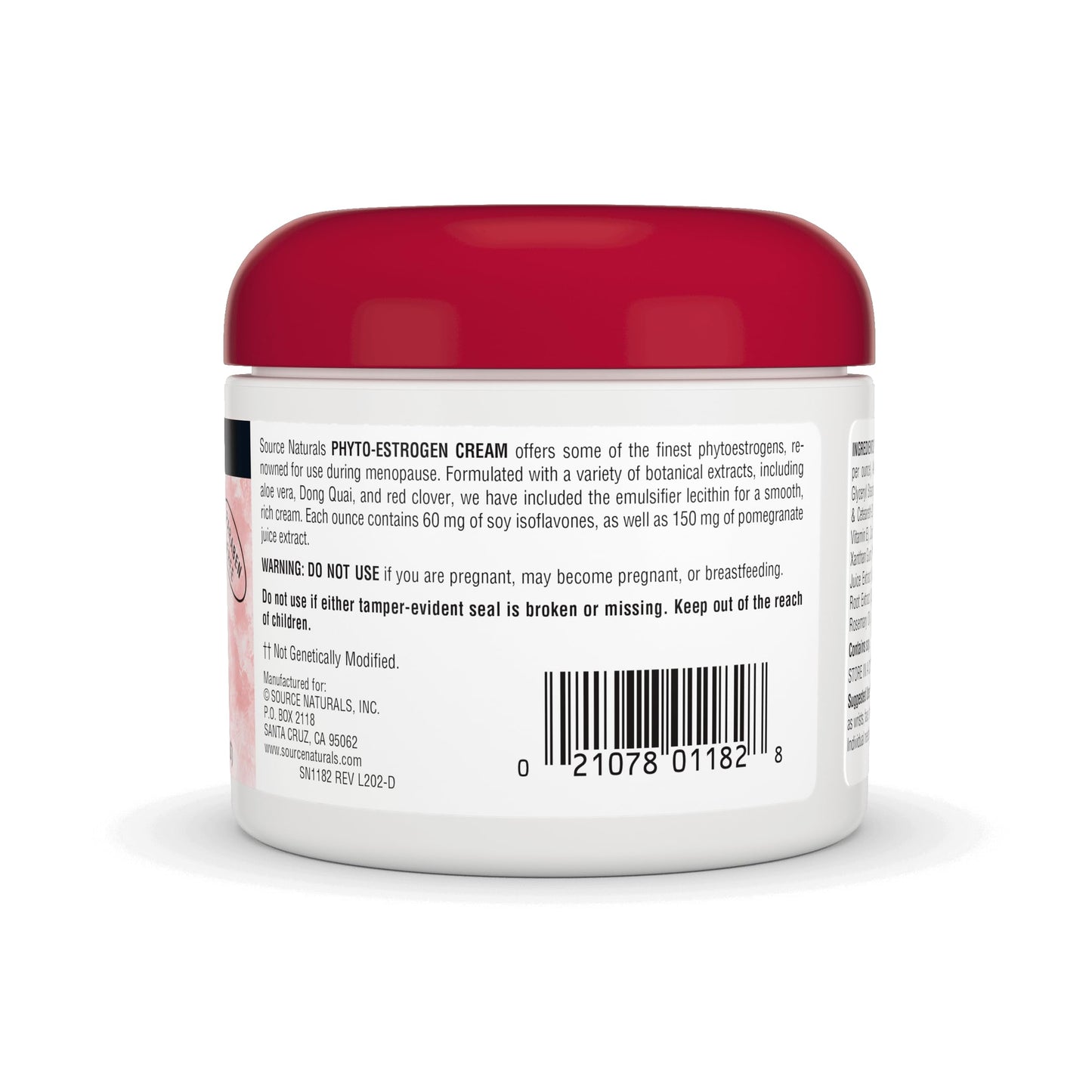 Source Naturals Phyto-Estrogen Cream, Paraben-Free – 4 oz | Advanced Liposomal Delivery
