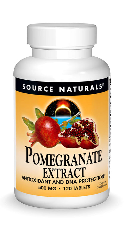 Source Naturals Pomegranate Extract 500mg – Whole Fruit Ellagic Acid, 120 Tablets