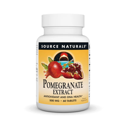 Source Naturals Pomegranate Extract 500mg - Ellagic Acid, Antioxidant & Added Fiber (60 Tablets)