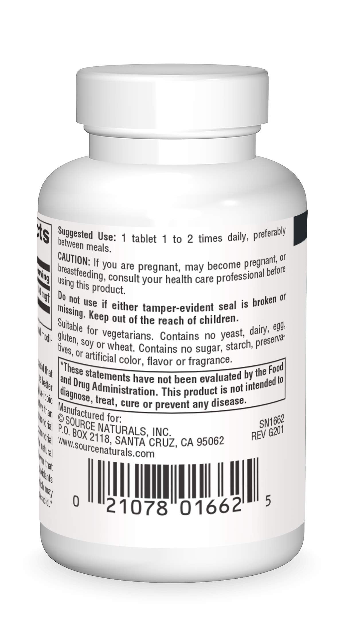 Source Naturals R-Lipoic Acid 50 mg | 60 Tablets