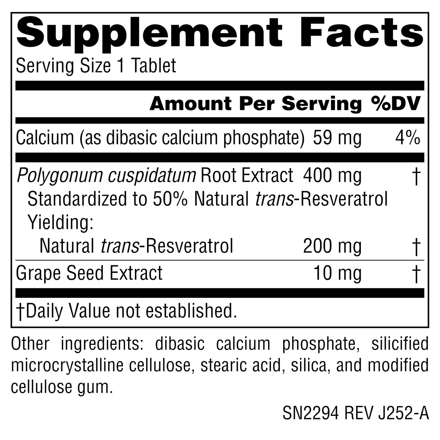 Source Naturals Resveratrol 200 for Healthy Aging, 200 mg - 120 Tablets