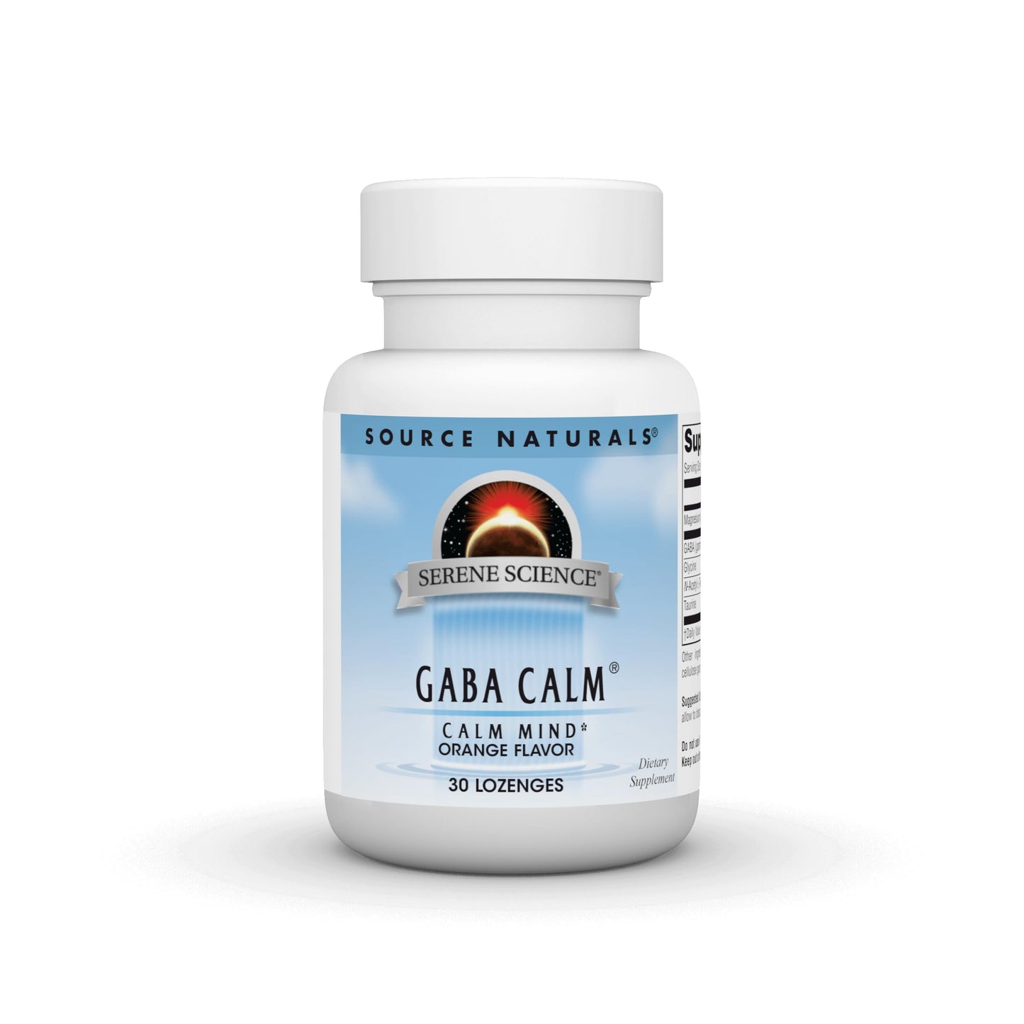 Source Naturals Serene Science GABA 125 mg Orange Lozenges – 30 Count