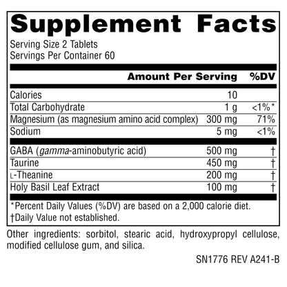Source Naturals Serene Science L-Theanine with Magnesium and GABA – 120 Tablets