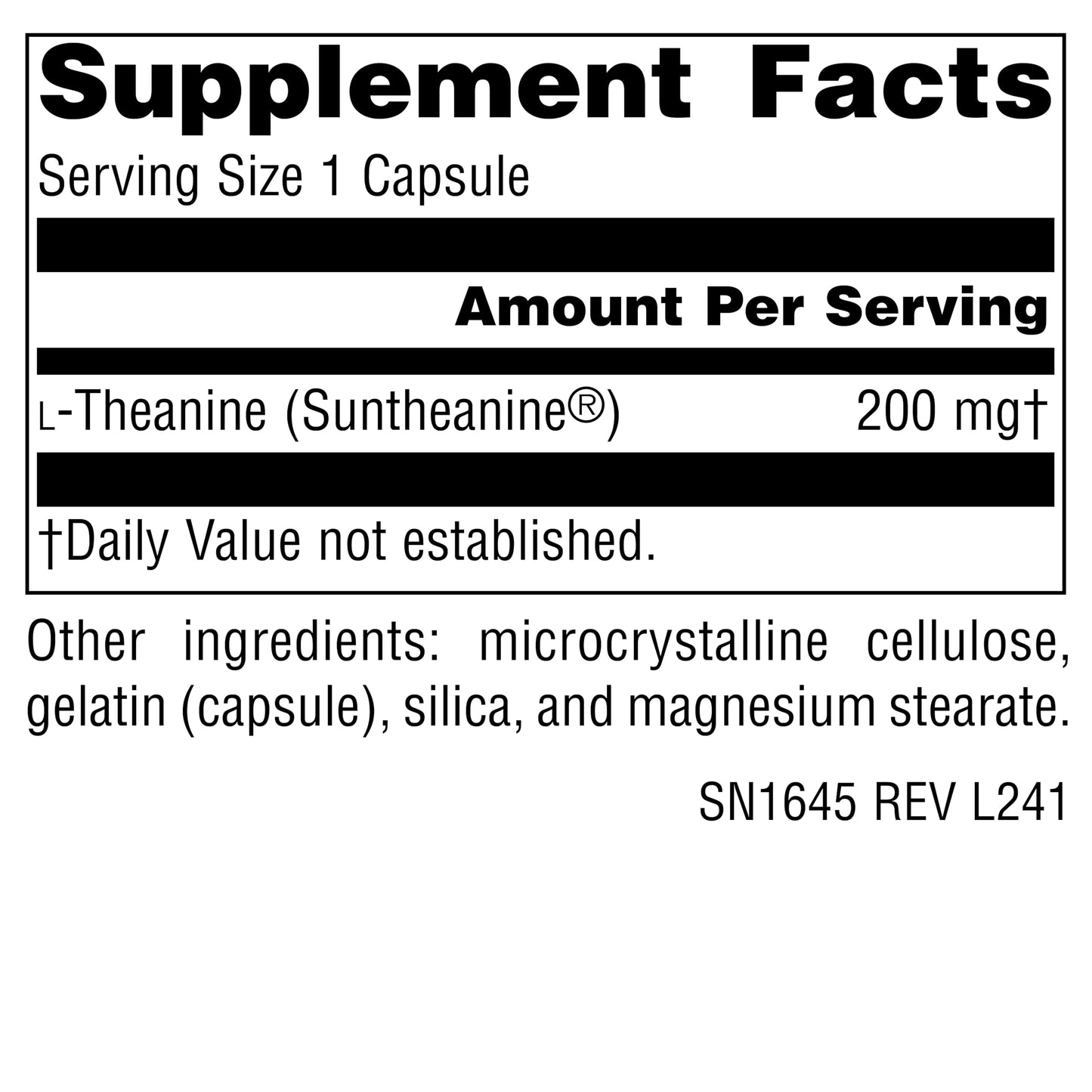 Source Naturals L-Theanine Suntheanine 200 mg | 30 Capsules | Focused Relaxation