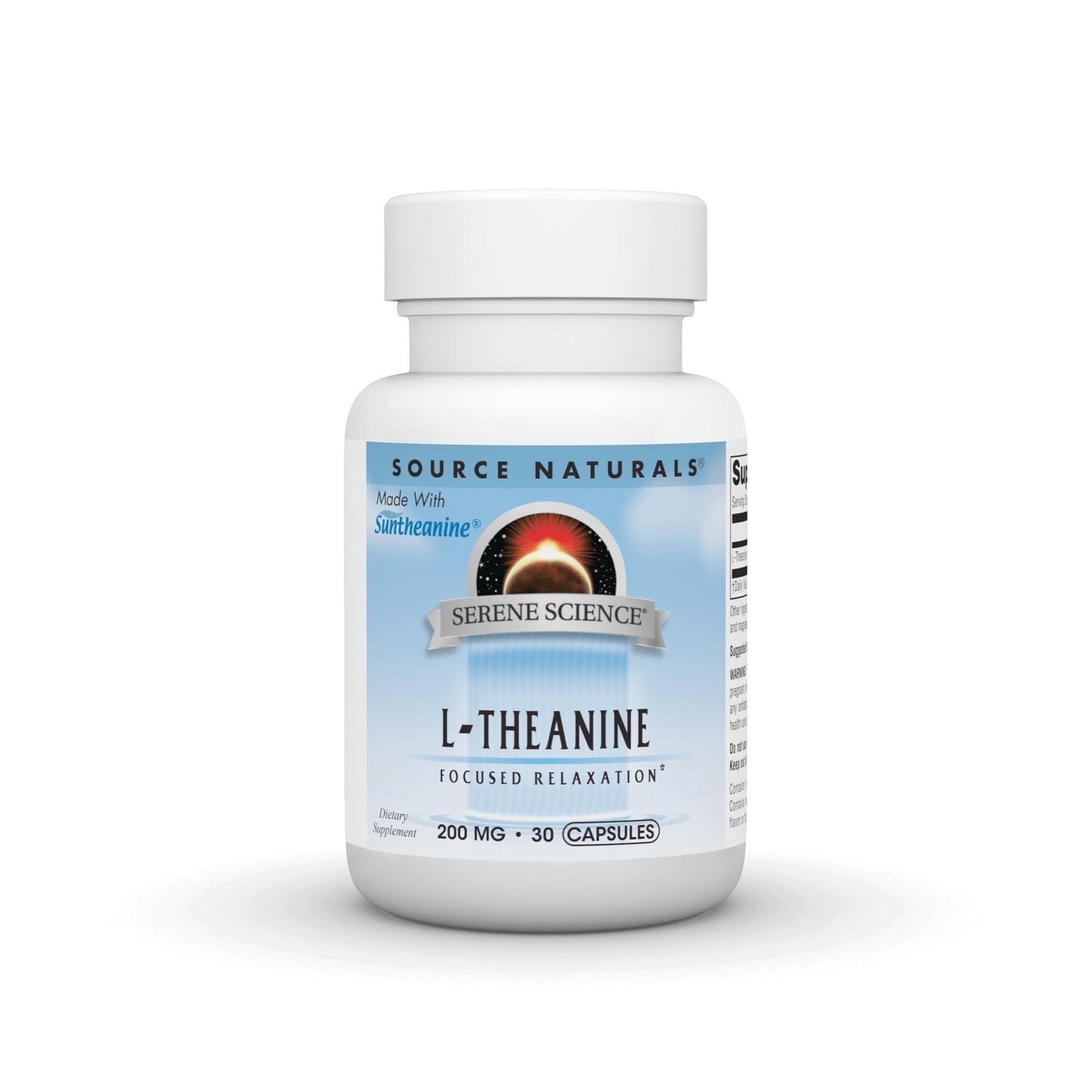 Source Naturals L-Theanine Suntheanine 200 mg | 30 Capsules | Focused Relaxation