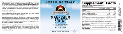 Source Naturals Serene Science Magnesium Serene – Berry Flavor, 17.6 oz