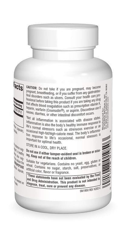 Source Naturals Serrapeptase - Delayed Release Enzyme - 120 Vegetarian Capsules