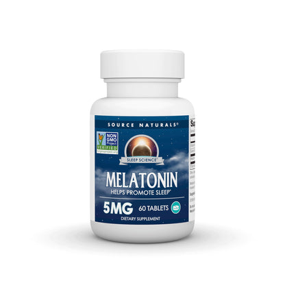 Source Naturals Sleep Science Melatonin 5 mg - 60 Tablets | Helps Promote Sleep*