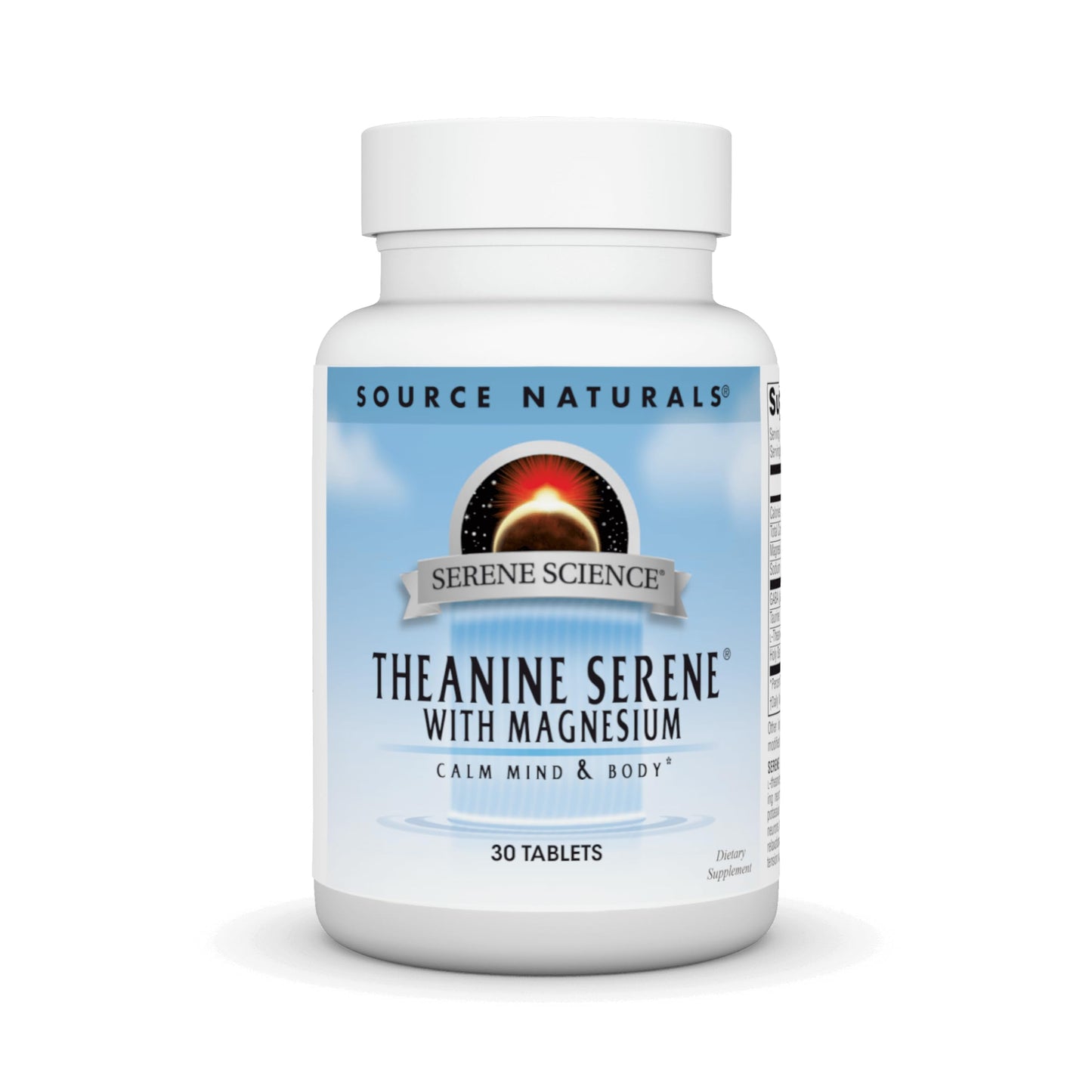 Source Naturals Theanine Serene - Calm Mind & Body with GABA - Vegetarian - 30 Tablets