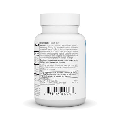 Source Naturals Theanine Serene - Calm Mind & Body with GABA - Vegetarian - 30 Tablets