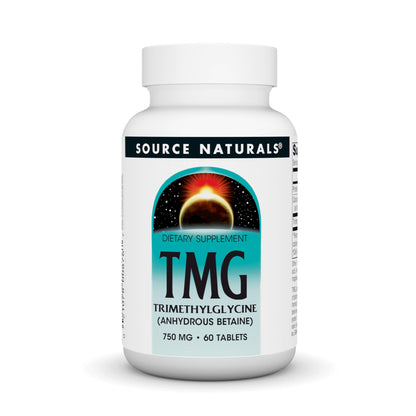 Source Naturals TMG 750mg Trimethylglycine (Anhydrous Betaine) - 60 Tablets