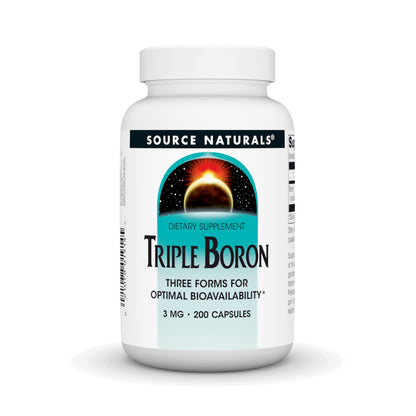 Source Naturals Triple Boron - Three Forms for Optimal Bioavailability* (3 mg, 200 Capsules)
