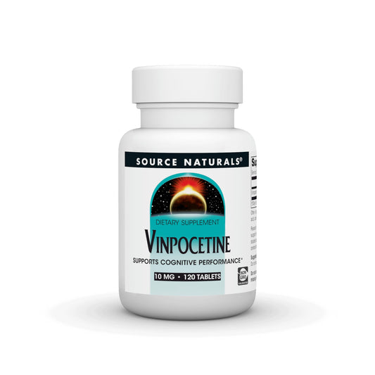 Source Naturals Vinpocetine 10 mg Tablets - 120 ct | Cognitive Support BritishVita | Premium UK Vitamins & Wellness Supplements
