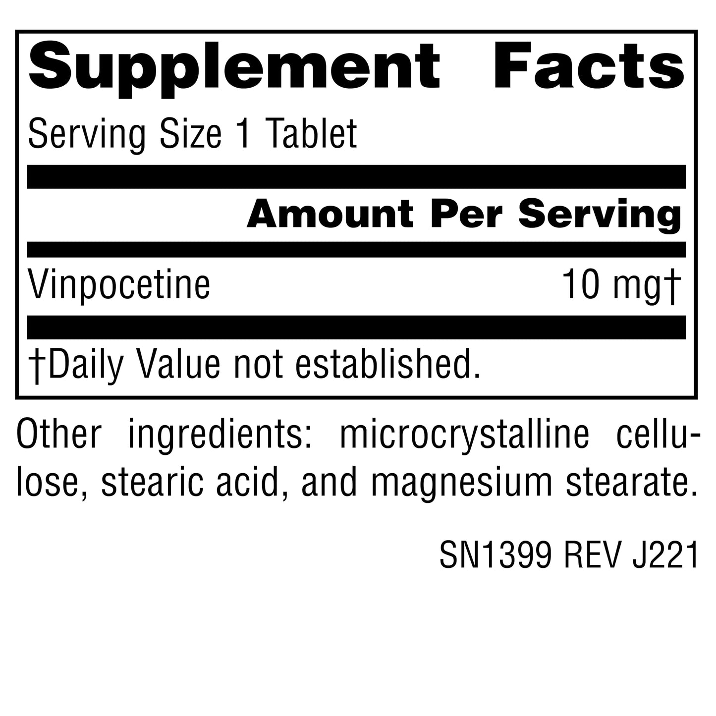Source Naturals Vinpocetine 10 mg Tablets - 120 ct | Cognitive Support