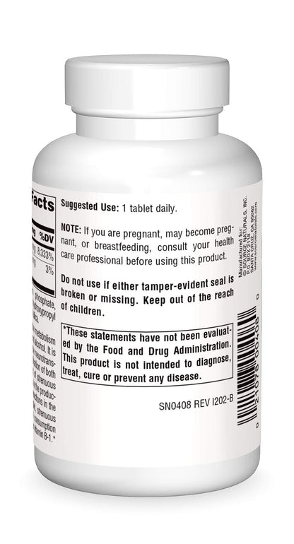 Source Naturals Vitamin B-1 Thiamin 100 mg – 250 Tablets for Energy