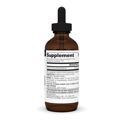 Source Naturals Vitamin D-3 Liquid Drops 2000 IU - 1 Fl Oz