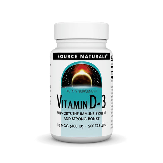 Source Naturals Vitamin D-3 400 IU | 200 Tablets - Bone & Immune Support BritishVita | Premium UK Vitamins & Wellness Supplements