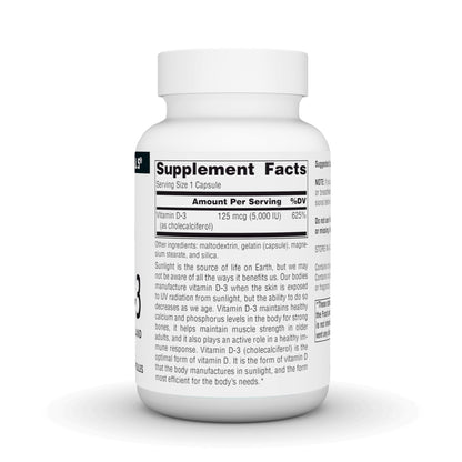 Source Naturals Vitamin D-3 Bioactive Form for Bone & Immune Health* 5000 iu - 120 Capsules