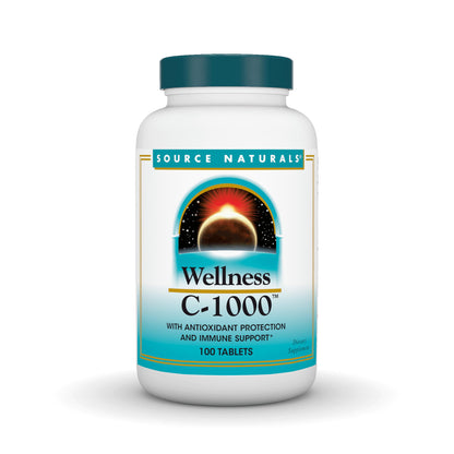 Source Naturals Wellness C-1000: Immune Support & Antioxidant Protection | 100 Tablets