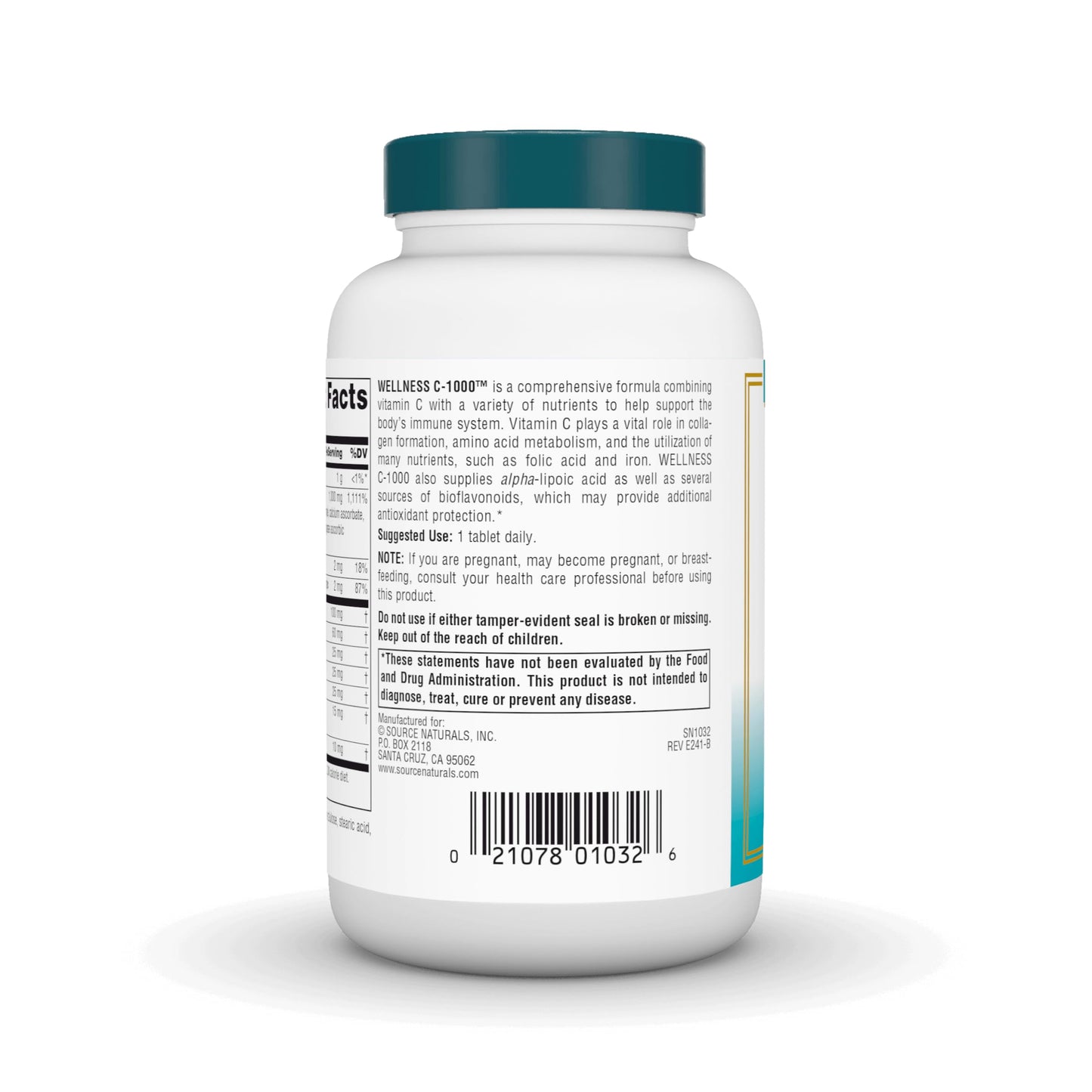 Source Naturals Wellness C-1000: Immune Support & Antioxidant Protection | 100 Tablets