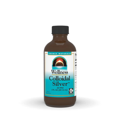 Source Naturals Wellness Colloidal Silver 30 ppm – Non-GMO Liquid Dietary Supplement (2 fl oz)