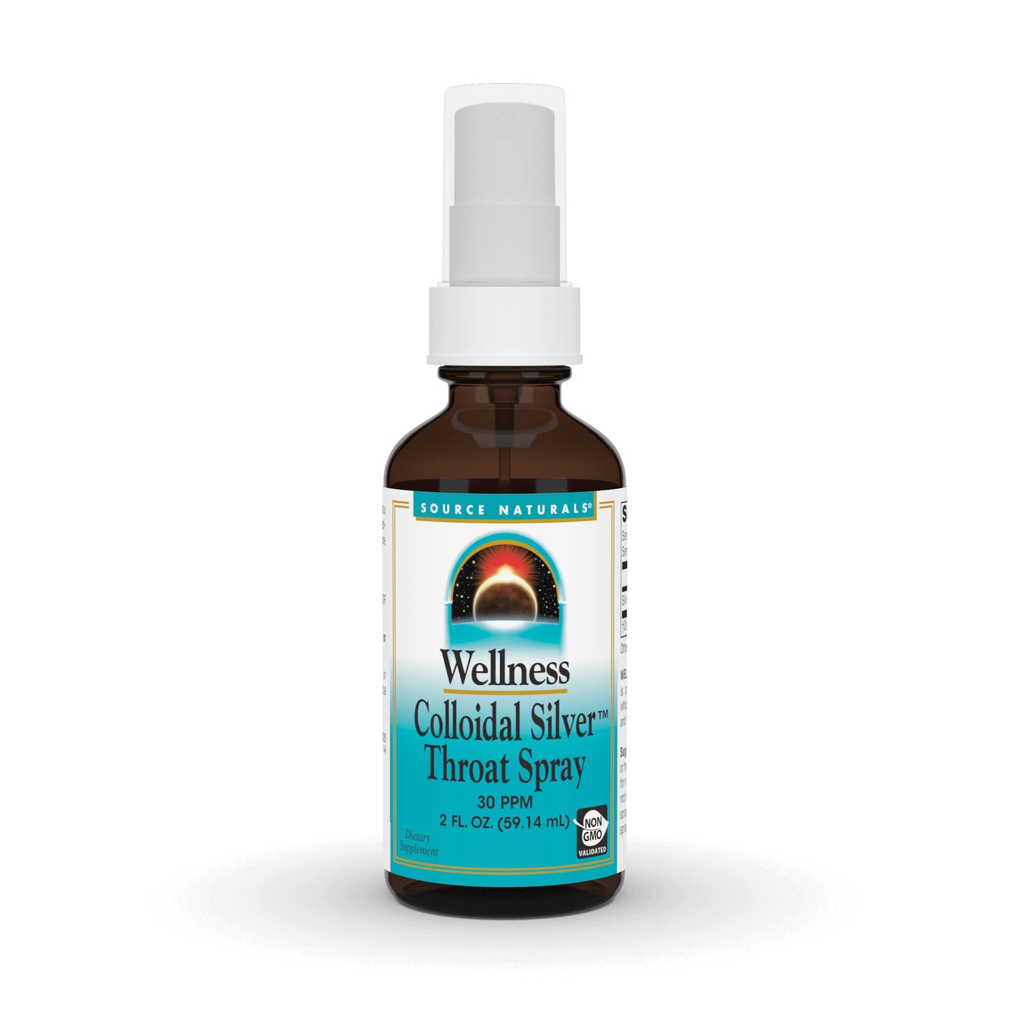 Source Naturals Wellness Colloidal Silver Throat Spray - 30 PPM - 2 Fluid oz