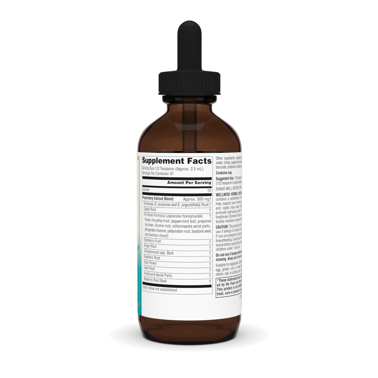Source Naturals Wellness Herbal Resistance Liquid – Echinacea, Yin Chiao – Immune Support (Alcohol Free) 4 oz