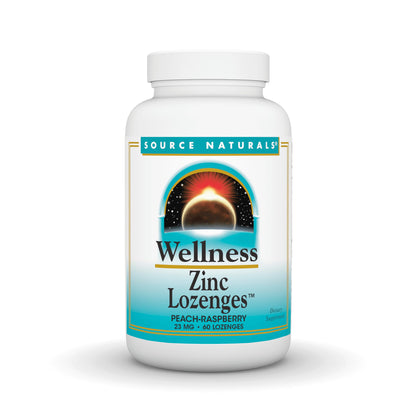 Source Naturals Wellness Zinc Lozenges - 60 Lozenges | Immune Support