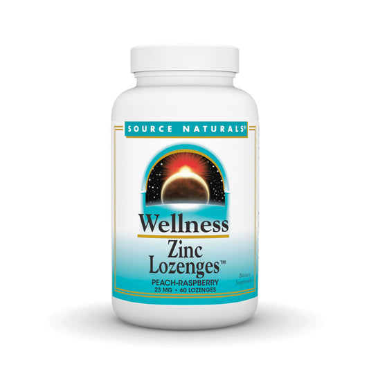 Source Naturals Wellness Zinc Lozenges - 60 Lozenges | Immune Support BritishVita | Premium UK Vitamins & Wellness Supplements