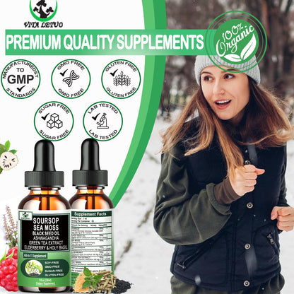 Soursop Drops – Immune & Digestive Support with Sea Moss & Superfoods