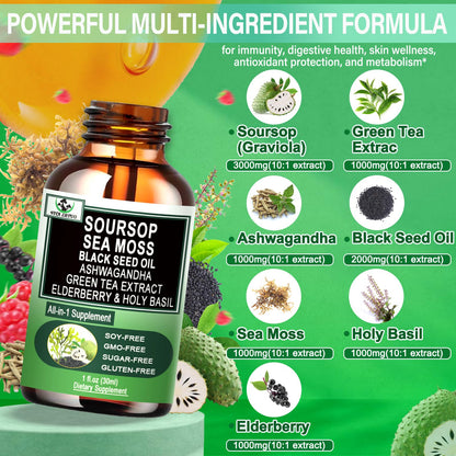 Soursop Drops – Immune & Digestive Support with Sea Moss & Superfoods