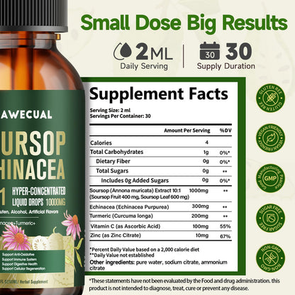 Soursop Graviola Liquid Drops 10:1 – Immune Support & Antioxidants