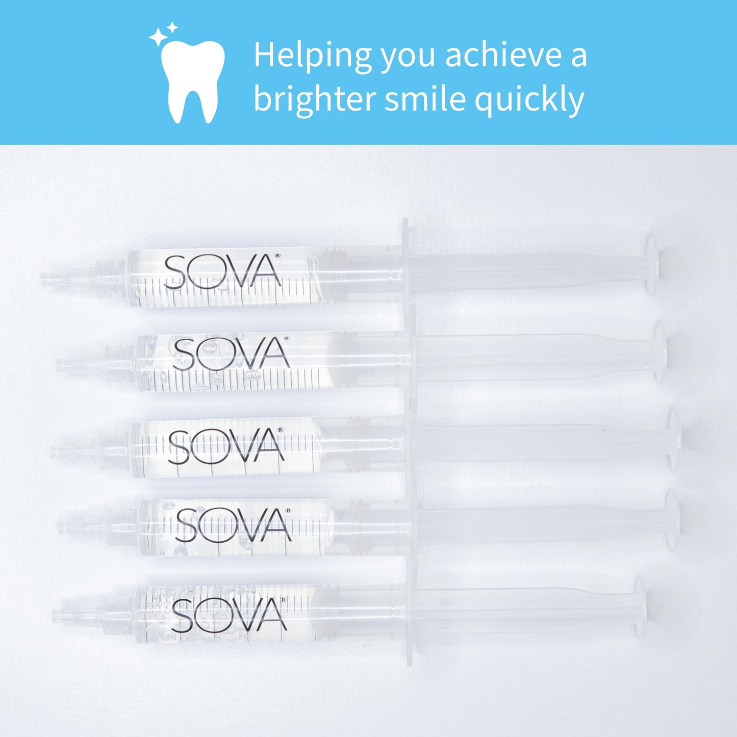 SOVA White Teeth Whitening Replacement Gel – 5 Pack | 35% Carbamide Peroxide