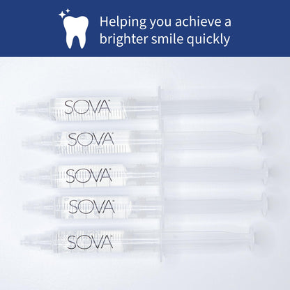 SOVA White Teeth Whitening Replacement Gel – Non-Peroxide, 5 Pack