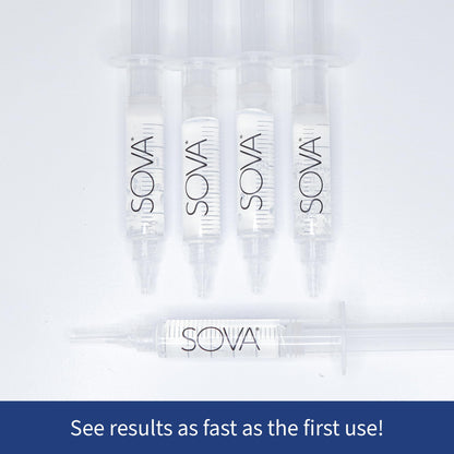 SOVA White Teeth Whitening Replacement Gel – Non-Peroxide, 5 Pack