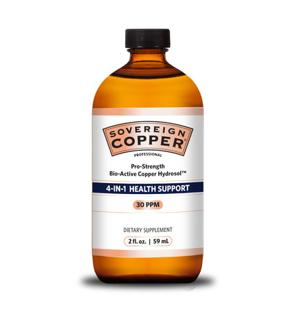 Sovereign Pro-Strength Copper Hydrosol – Bioavailable Copper Liquid (30ppm), 2 fl oz