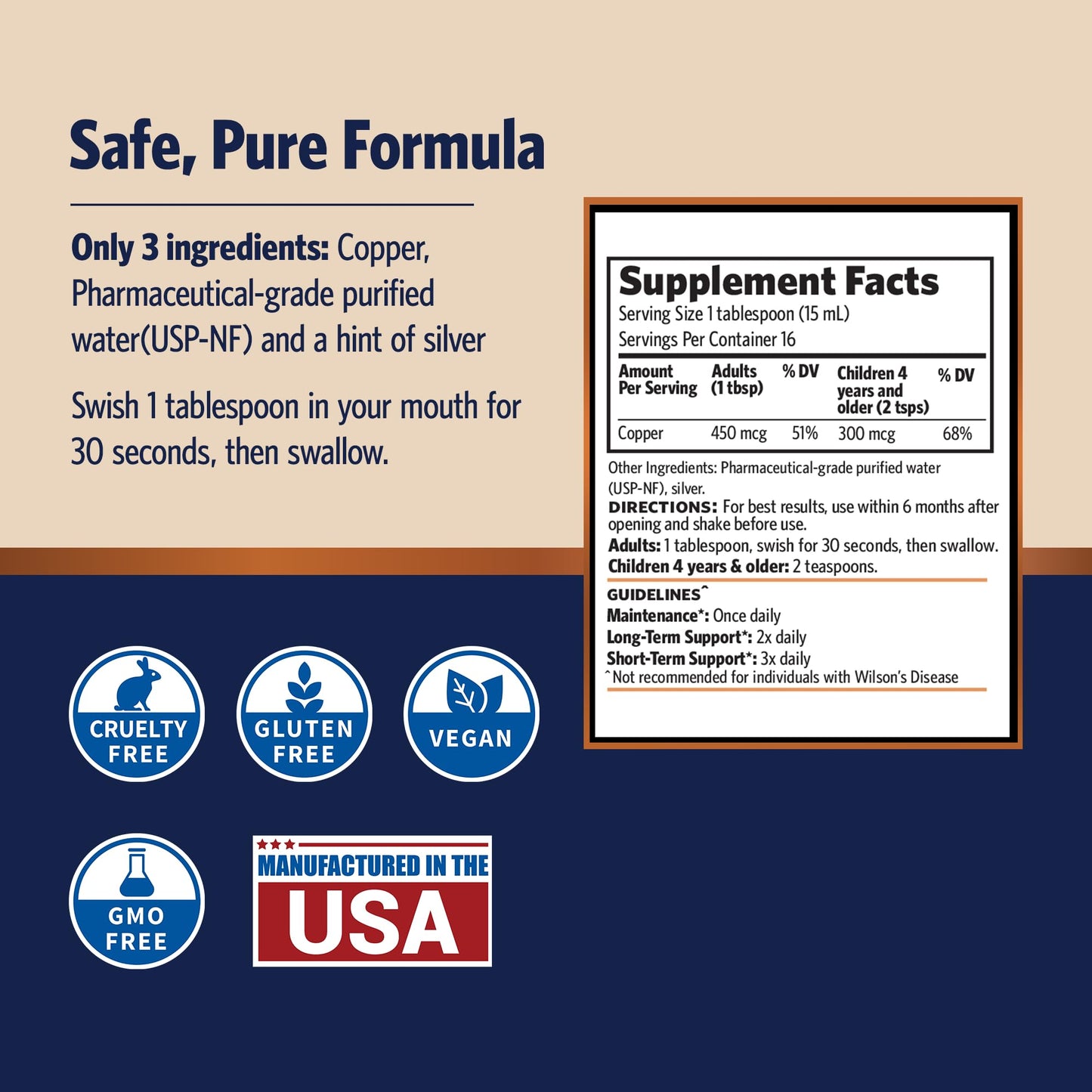 Sovereign Pro-Strength Copper Hydrosol – Bioavailable Copper Liquid (30ppm), 2 fl oz