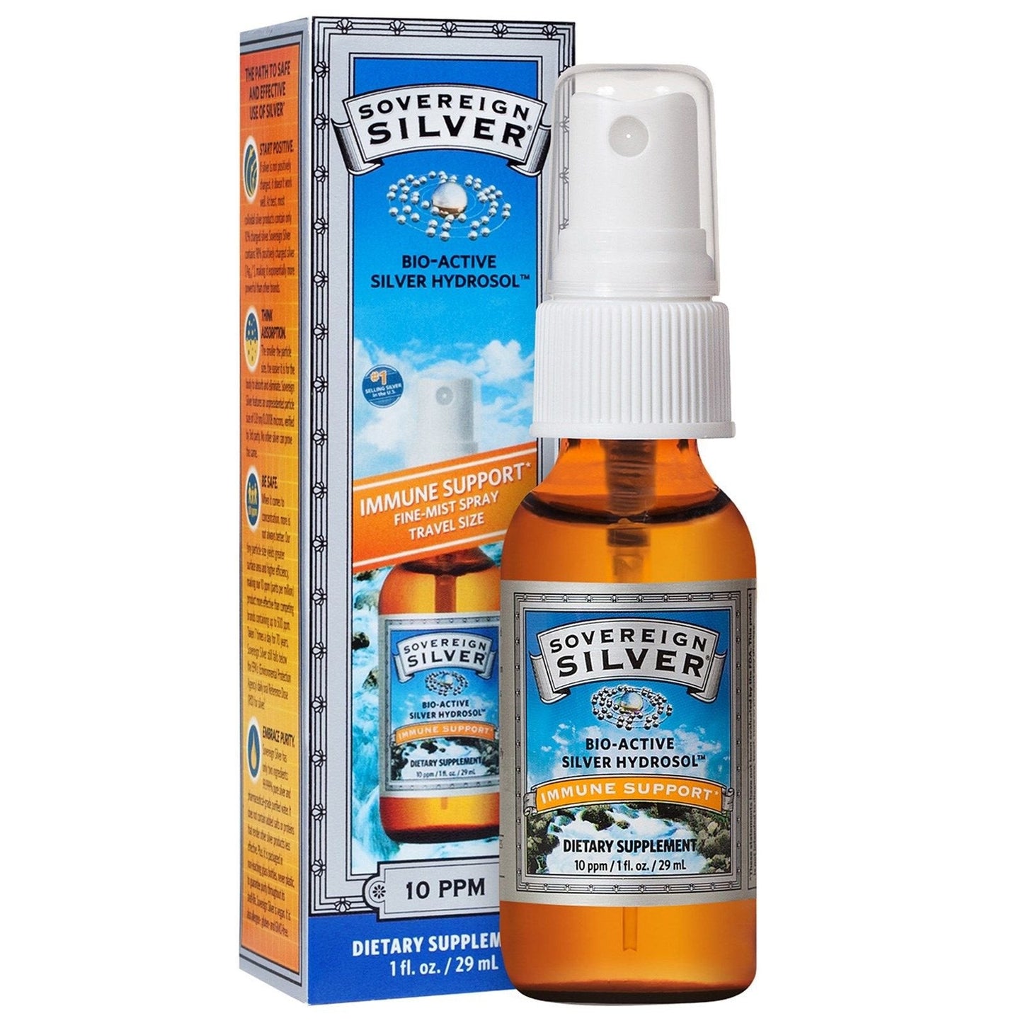 Sovereign Silver Bioactive Silver Hydrosol 10 PPM Fine Mist Spray, 1 Ounce