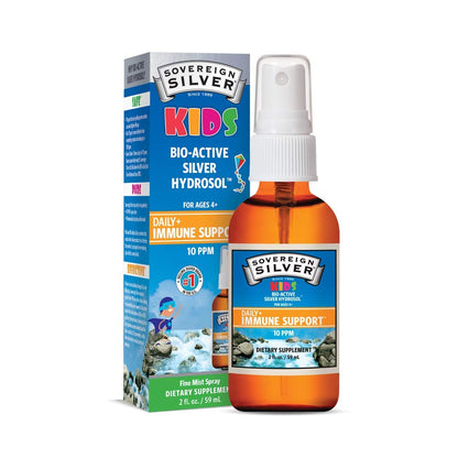 Sovereign Silver Kids Immune Support - 10 ppm Bio-Active Silver Hydrosol, 2 oz