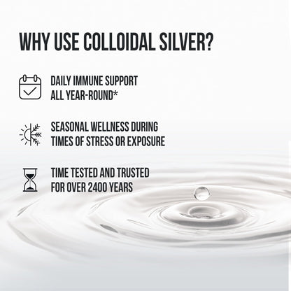 Sovereign Silver Immune Support - Colloidal Silver 10 ppm, 64 Fl Oz (1,892 mL)