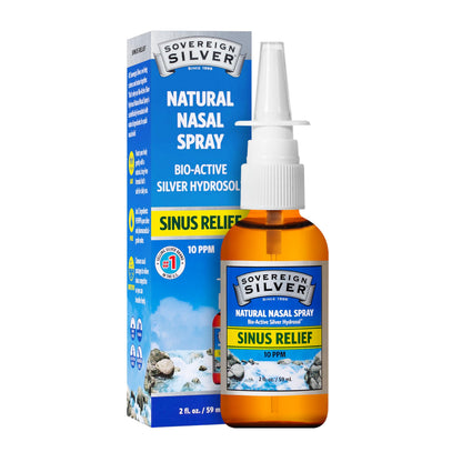 Sovereign Silver Nasal Spray - Colloidal Silver for Sinus & Immune Support, 10 ppm, 2 fl oz (59 mL)