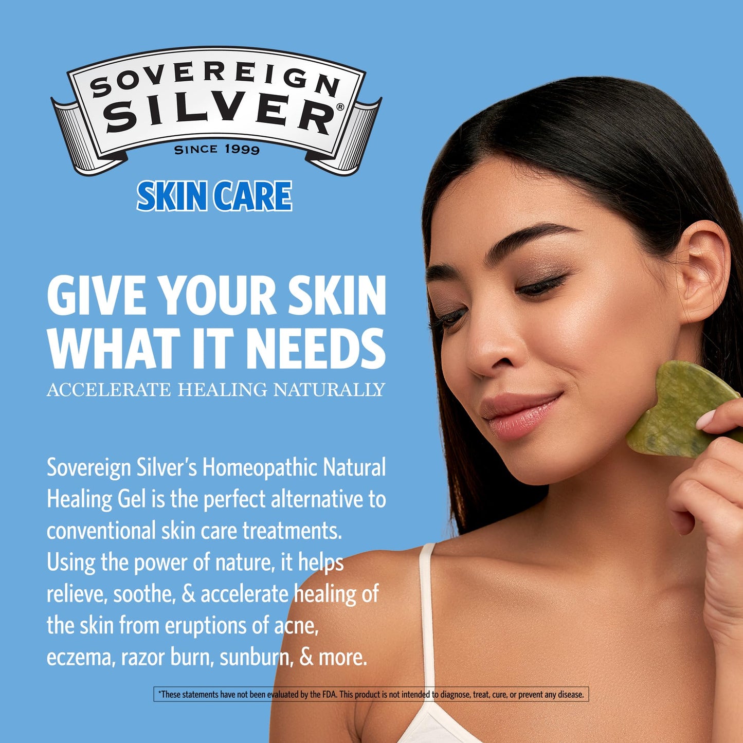 Sovereign Silver Natural Healing Gel - Skin Care for Healing, Redness Reduction, Acne Scar Support | 1oz