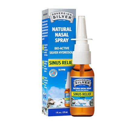 Sovereign Silver Natural Nasal Spray (10 ppm) - Drug-Free Colloidal Silver for Nasal Comfort & Immune Support, Adults & Kids, 1 fl oz