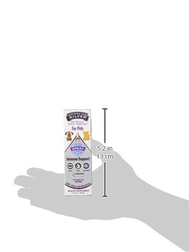 Sovereign Silver Pets Immune Support – 10 ppm Colloidal Silver Hydrosol, 2 oz Fine Mist