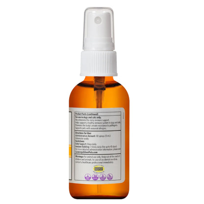 Sovereign Silver Pets Immune Support – 10 ppm Colloidal Silver Hydrosol, 2 oz Fine Mist
