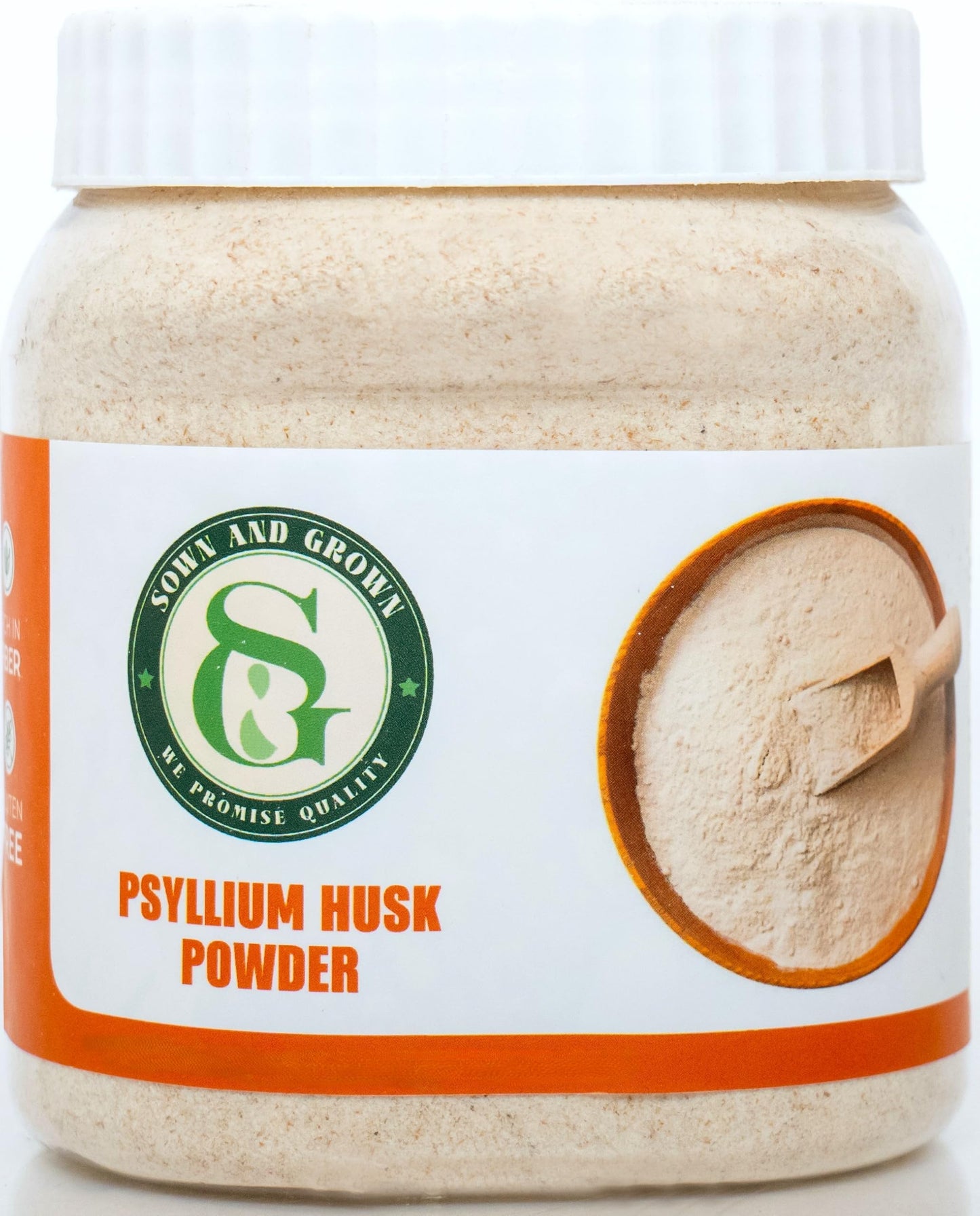 Sownandgrown Psyllium Husk Powder 12oz | Finely Ground, Gluten-Free, Non-GMO