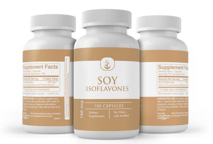 Pure Original Soy Isoflavones - 100 Capsules | No Additives, Lab Verified