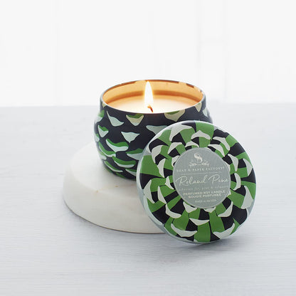 Soap & Paper Factory Roland Pine 3 oz Candle Tin | Soy Wax, Pine Scent
