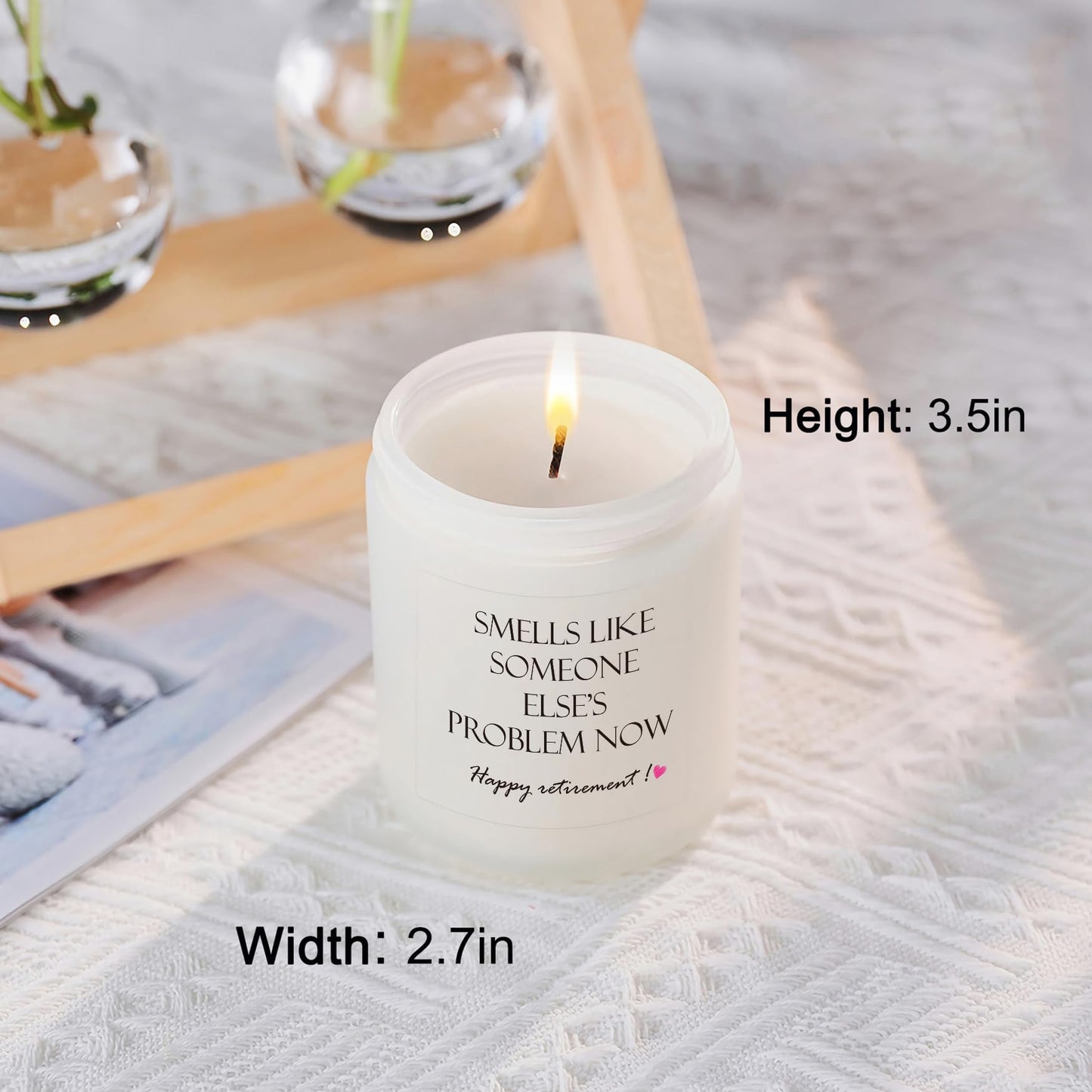 Retirement Gifts for Women & Men | Lavender Scent Candle - Funny 2025 Gift Idea